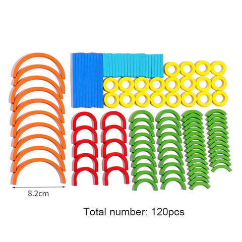 Wooden Creative Sticks And Rings Puzzle Intelligence Game Montessori Early Childhood Educational Toys For Children 3 Year Old