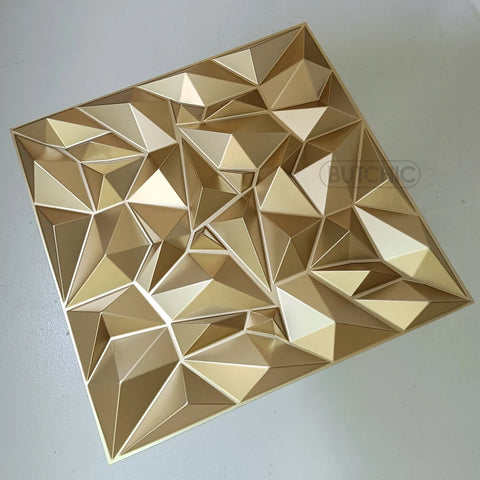 10pcs 30x30cm Champagne gold color 3D Wall Panel Shining Gold 3D Wall Sticker Wedding party background wall art Wood grain paper