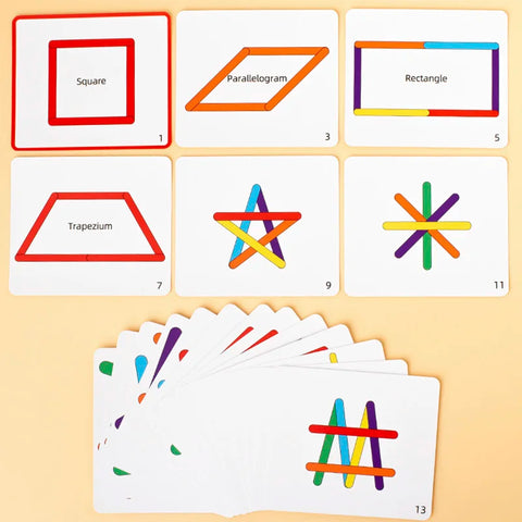 Wooden Creative Sticks And Rings Puzzle Intelligence Game Montessori Early Childhood Educational Toys For Children 3 Year Old