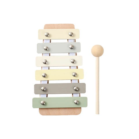 Montessori Wooden Toy Multicolor Xylophone Bell Beads Drum Column Musical Instrument Toy Kid Educational Musical Instrument Gift
