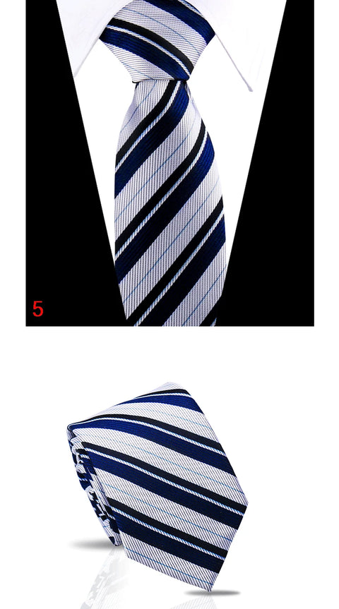 Luxury Mens Tie 7.5cm New Style Fashion Necktie Paisley Striped Gravata For Men Fit Wedding Workplace Suit Accessories