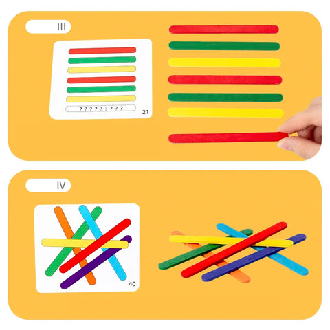 Wooden Creative Sticks And Rings Puzzle Intelligence Game Montessori Early Childhood Educational Toys For Children 3 Year Old