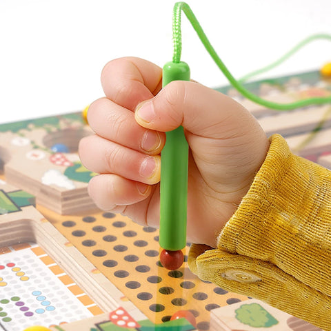 Magnetic Montessori Color And Number Maze Wooden Fine Motor Skills Toys Educational Preschool Learning Activities for Ages 3-5