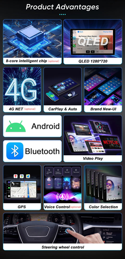 Android Car Radio For Honda Ridgeline 2006 - 2014 GPS Stereo Carplay Multimedia Player Android Auto Screen 4G Wifi No 2din DVD