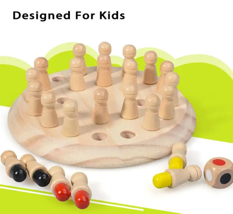 Wooden Puzzle Toys  Montessori Educational Learning Color Sensory BeBe Memory Match Stick Chess Party Game Children Kids