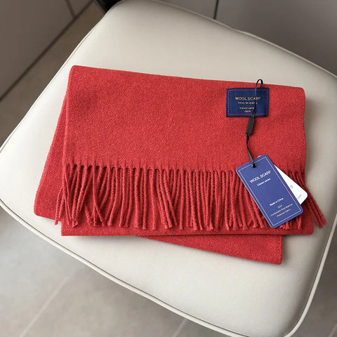 New Fashion Design Pure Wool Plaid Women Men Scarf British Classic Warm Couple Scarves High Quality Multicolored Tassel Muffler