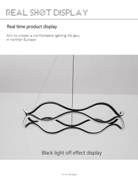 Modern Minimalist Restaurant Chandelier Nordic Luxury Living Room LED Ceiling Lamps Home Decor Designer Bedroom Hanging Lights