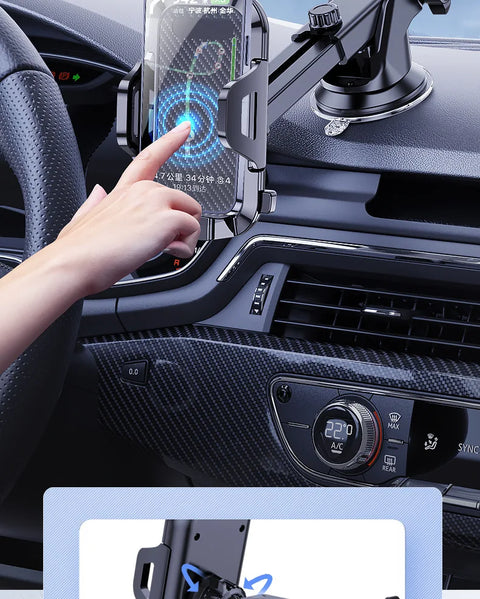 3-IN-1 Dashboard Windshield Air Vent Holder for Car, Automobile Cell Phone Accessories, Auto Cellphone Support Fit All IPhone