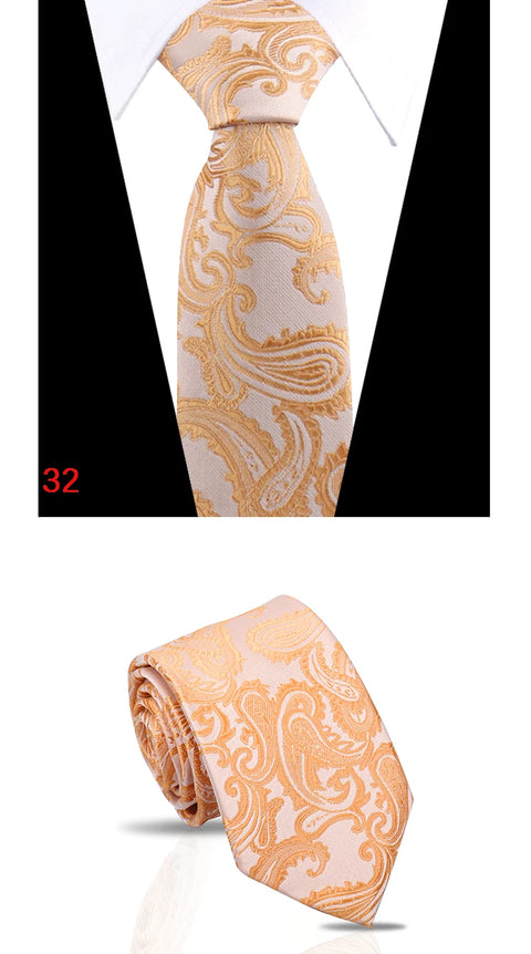 Luxury Mens Tie 7.5cm New Style Fashion Necktie Paisley Striped Gravata For Men Fit Wedding Workplace Suit Accessories