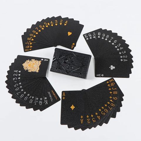 Color Black Gold Playing Card Game Card Group Waterproof Poker Suit Magic Dmagic Package Board Game Collection Entertainment