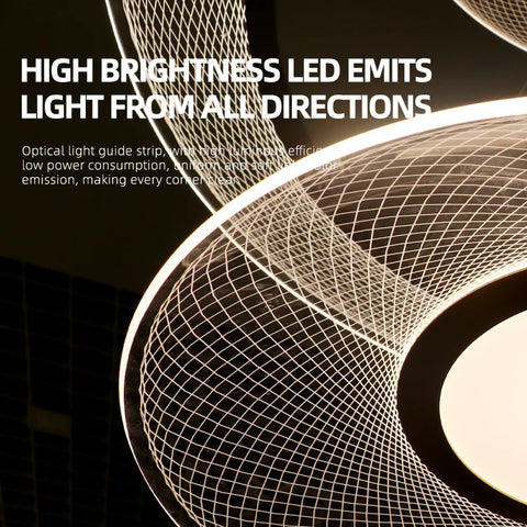 Living Room Chandeliers Restaurant Hanging Lamp Kitchen Pendant Lights Aluminum Chandeliers Villa Ceiling Led Chandelier