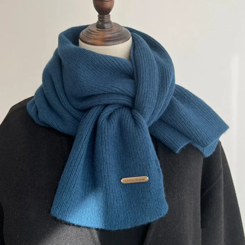 Winter Cashmere Blend Scarf Women Warm Thicken Luxury Shawl Wraps Female Warm Thick Wool Neckerchief Blankets Women Solid Colors