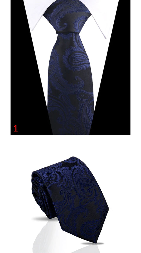 Luxury Mens Tie 7.5cm New Style Fashion Necktie Paisley Striped Gravata For Men Fit Wedding Workplace Suit Accessories