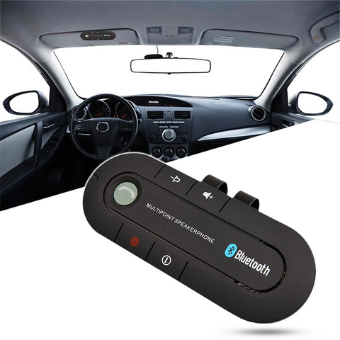 Wireless Handsfree Bluetooth Speaker Car Kit,  Universal Hands-free Speakerphone MP3 Music Player Auto Audio Receiver Adapter
