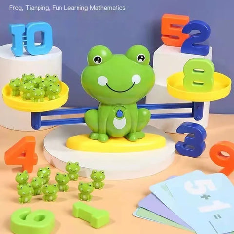 Frog Math Balance Toy Montessori Educational Learning Tool Preschool Addition Subtraction Training Sensory Play For Kids Toys
