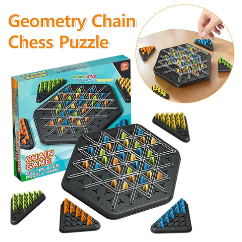Territory Capture Family Game Funny Chain Triangle Game Geometry Chain Chess Puzzle Family Interaction Exercise Thinking Toys