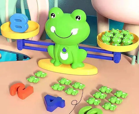 Frog Math Balance Toy Montessori Educational Learning Tool Preschool Addition Subtraction Training Sensory Play For Kids Toys