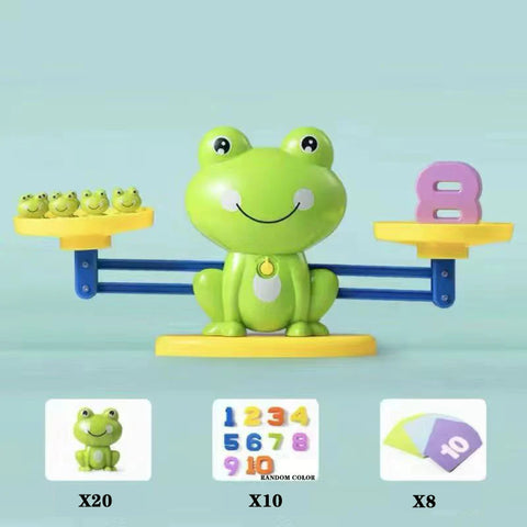 Frog Math Balance Toy Montessori Educational Learning Tool Preschool Addition Subtraction Training Sensory Play For Kids Toys