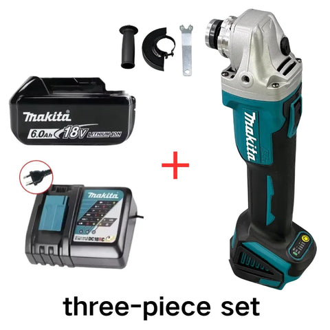 100% Original Makita DGA404 125mm Brushless Electric Angle Grinder 6 Speed Cordless Polisher Multifunction Machine Power Tools