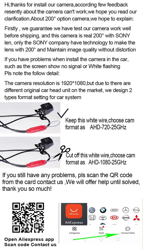 AHD 1920x1080P Car Rear View Camera 200° for Fisheye Golden Lens Full HDR Night Vision Vehicle back car reversing Front Camera