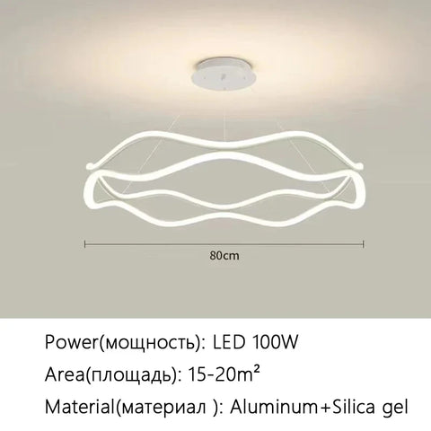 Modern Minimalist Restaurant Chandelier Nordic Luxury Living Room LED Ceiling Lamps Home Decor Designer Bedroom Hanging Lights