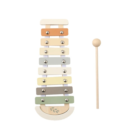 Montessori Wooden Toy Multicolor Xylophone Bell Beads Drum Column Musical Instrument Toy Kid Educational Musical Instrument Gift