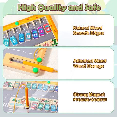 Magnetic Montessori Color And Number Maze Wooden Fine Motor Skills Toys Educational Preschool Learning Activities for Ages 3-5