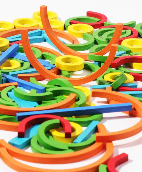 Wooden Creative Sticks And Rings Puzzle Intelligence Game Montessori Early Childhood Educational Toys For Children 3 Year Old