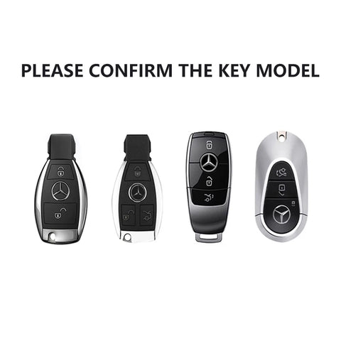 For Mercedes-Benz A C E G S Class CLA CLS GLA GLC GLE GLK Vito Sprinter SLK Viano ML Car Alloy Key Case Key Bag Shell Key Chain