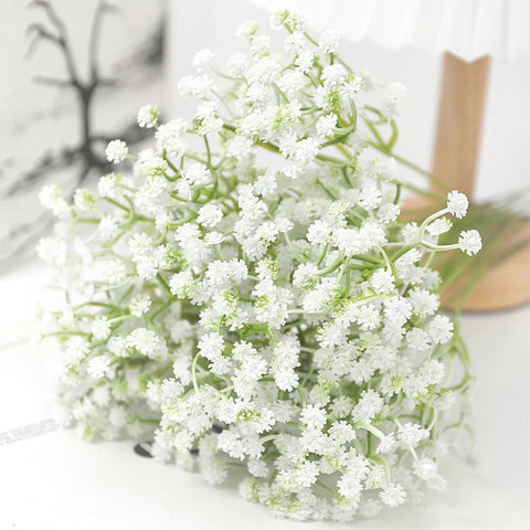 5/10/20Pcs Artificial Baby's Breath Flowers Real Touch Gypsophila Suitable for Wedding Bride Engagement Home Ornament Room Decor