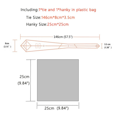 Men's Ties Dark Green Color Dot Striped Floral 8cm Jacquard Necktie Handkerchief Set Accessories Daily Wear Cravat Wedding Party