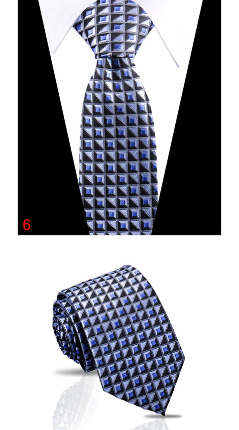 Luxury Mens Tie 7.5cm New Style Fashion Necktie Paisley Striped Gravata For Men Fit Wedding Workplace Suit Accessories