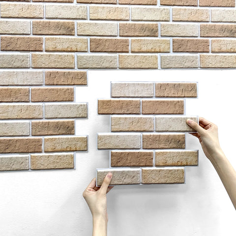 1/10pcs 3D Wall Sticker Self-adhesive Faux Brick Wall Panel Peel and Stick Tile Backsplash for Kitchen Bathroom Tile Sticker