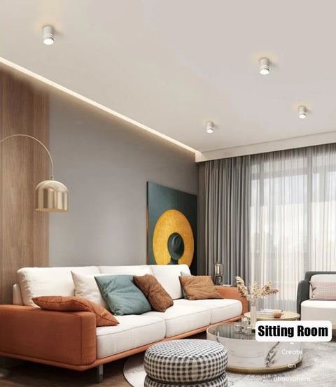 Cylinder Dimmable LED Downlights 9W 12W 15W 18W Ceiling Spotlights AC85~265V Surface Mounted Home Lighting Kitchen Corridor Shop