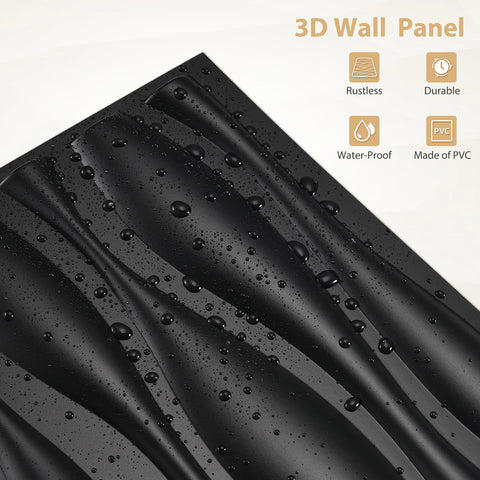 3D Wall Panels 30 Pack, 11.8" x 11.8" （29 Sq.ft) PVC Wall Panels, Glue Up Wall Decor for Living Room, Bedroom, Office