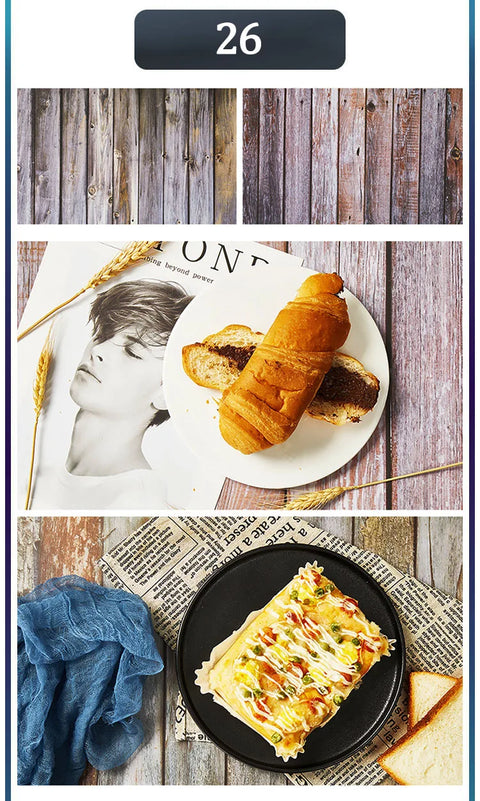 Marble Photography Backdrops 57*87CM 2 Sided Wood Grain Photo Background Wallpaper Studio Waterproof Products Photographic Props