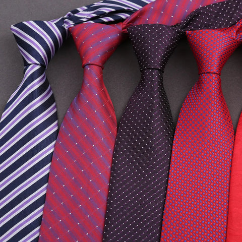 Man Thin Ties Striped Designer Necktie Men Business Formal Wedding Tie 8cm Blue Red Neck Ties Fashion Shirt Necktie Accessories