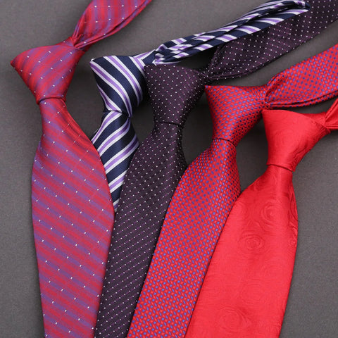 Man Thin Ties Striped Designer Necktie Men Business Formal Wedding Tie 8cm Blue Red Neck Ties Fashion Shirt Necktie Accessories