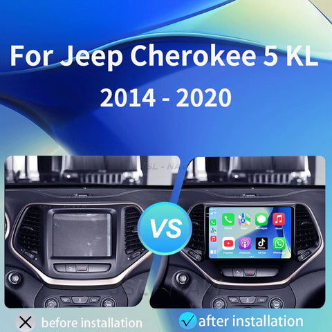 for Jeep Cherokee 5 KL 2014 - 2020 Car Radio Stereo Multimedia Video Player GPS DSP BT No 2din Head Unit CarPlay Android 14