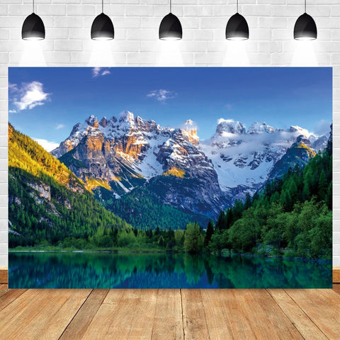 Nature Scenery Waterfall Mountain Water Backdrop Spring Landscape Window Summer Forest Jungle Background Photography Banner Prop