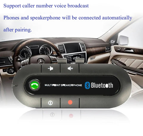 Wireless Handsfree Bluetooth Speaker Car Kit,  Universal Hands-free Speakerphone MP3 Music Player Auto Audio Receiver Adapter