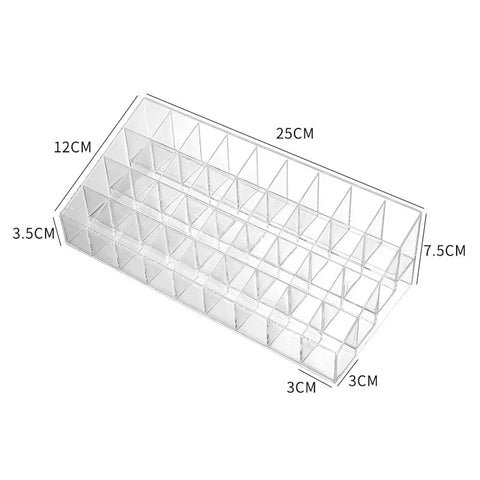 Trapezoid Clear Makeup Display 40 Lattices Lipstick Stand Case Cosmetic Organizer Holder Box Hot Sale High Quality