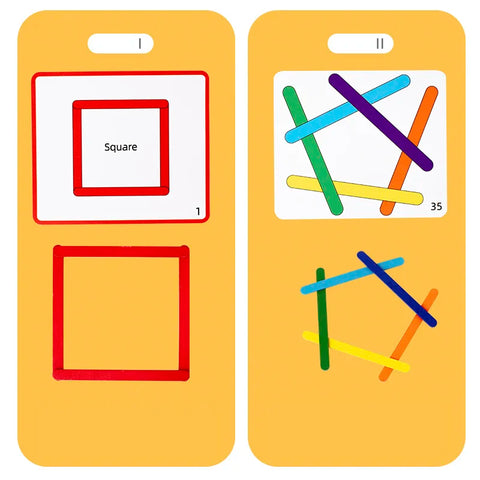 Wooden Creative Sticks And Rings Puzzle Intelligence Game Montessori Early Childhood Educational Toys For Children 3 Year Old