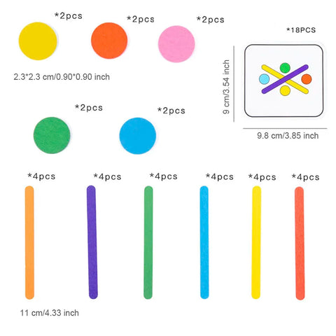 Wooden Creative Sticks And Rings Puzzle Intelligence Game Montessori Early Childhood Educational Toys For Children 3 Year Old