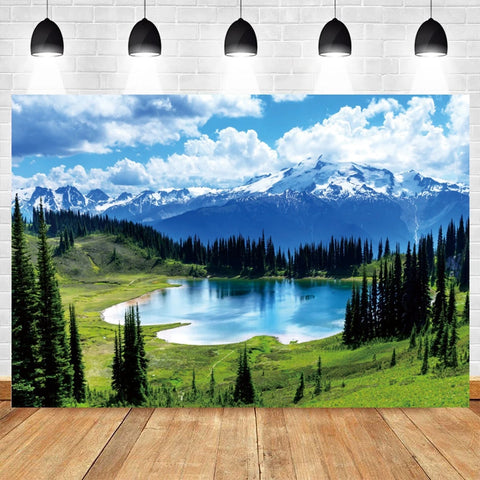 Nature Scenery Waterfall Mountain Water Backdrop Spring Landscape Window Summer Forest Jungle Background Photography Banner Prop