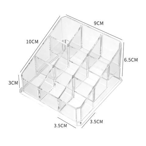 Trapezoid Clear Makeup Display 40 Lattices Lipstick Stand Case Cosmetic Organizer Holder Box Hot Sale High Quality