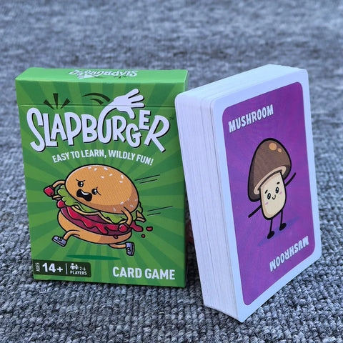 54PCS Slapburger Card Game Families Party Playing 2-6 Players Board Game Deck Table Game Children Adults Birthday Gifts