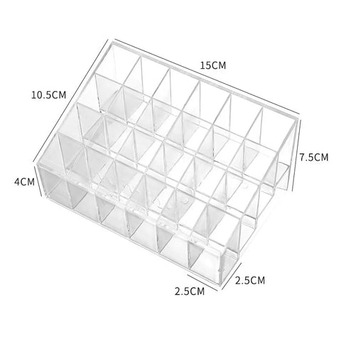 Trapezoid Clear Makeup Display 40 Lattices Lipstick Stand Case Cosmetic Organizer Holder Box Hot Sale High Quality