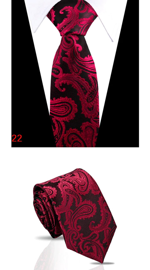 Luxury Mens Tie 7.5cm New Style Fashion Necktie Paisley Striped Gravata For Men Fit Wedding Workplace Suit Accessories