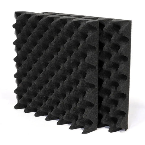 Cloududa 30x30x5cm 24pcs Studio Acoustic Foam Soundproof Effective Wedge Tiles Sound Insulation Absorption Treatment Panels